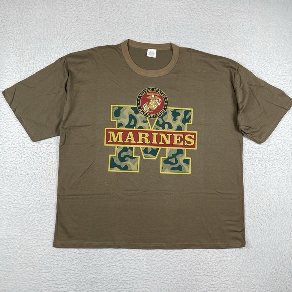 Other - Marine Corps Shirt Mens XL Drab Brown Green USMC Tee USA Military‎ Gym Run Jog